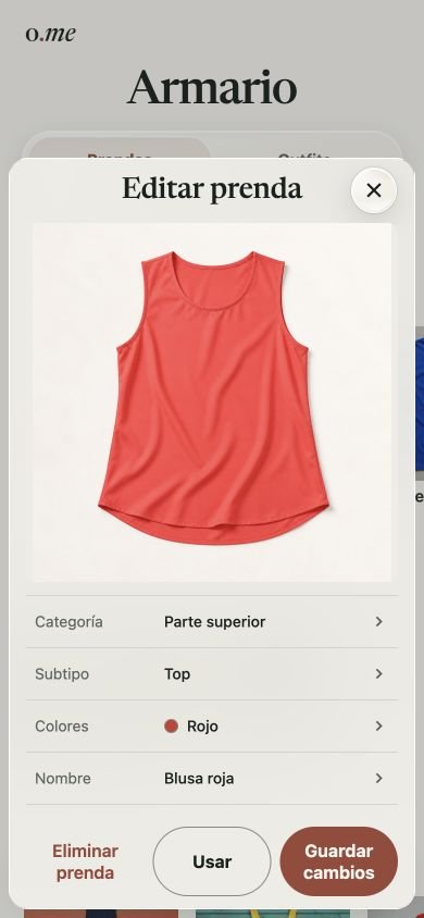 Editor de prendas de Outfiteame