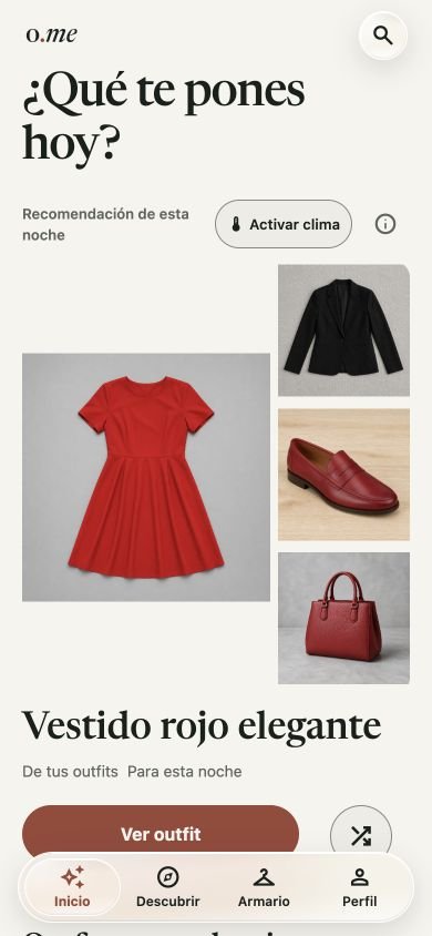 Inicio de Outfiteame con una propuesta para hoy