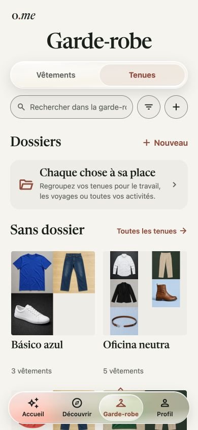 Tenues enregistr&eacute;es dans Outfiteame
