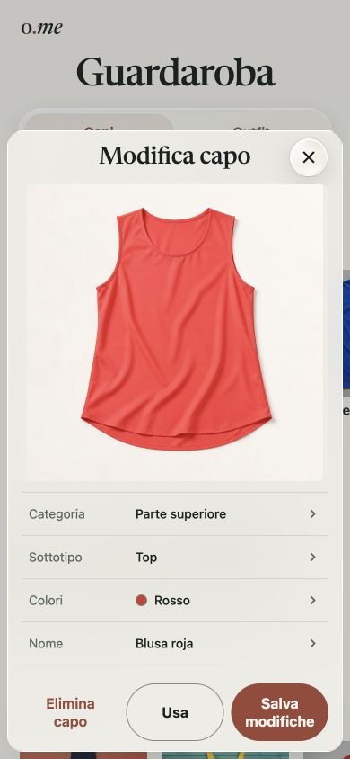 Editor dei capi di Outfiteame
